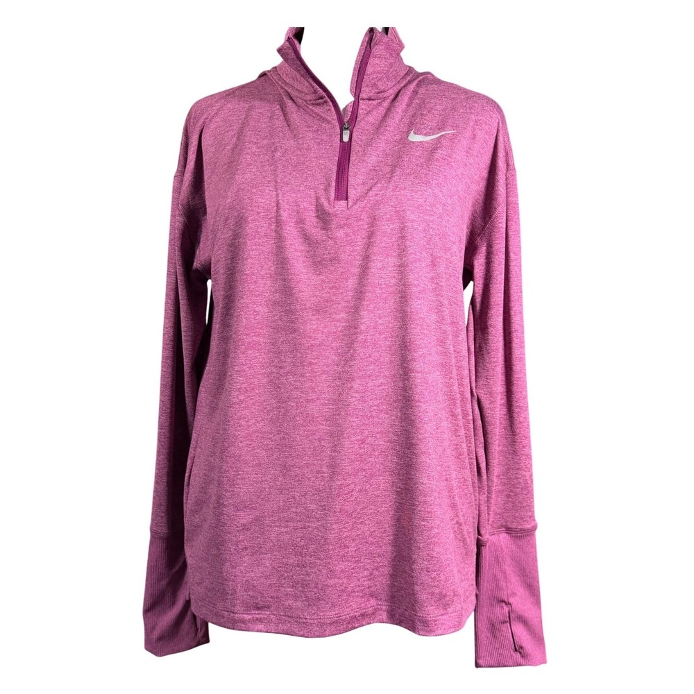 Nike Running Element Half Zip Pullover Pink Heather Dri-FIT AA4631-610 Womens S